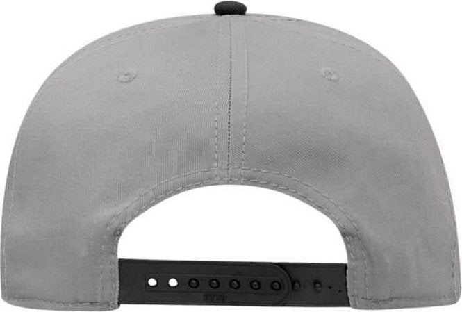 OTTO 125-1038 Superior Cotton Twill Flat Visor Snapback Pro Style Cap - Black Gray Gray - HIT a Double - 1