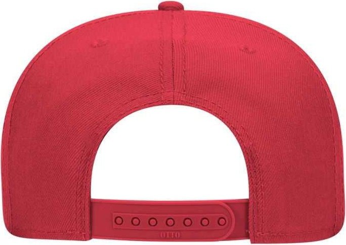 OTTO 125-978 Wool Blend Flat Visor Pro Style Snapback Cap - Red - HIT a Double - 1