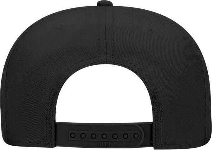 OTTO 125-978 Wool Blend Flat Visor Pro Style Snapback Cap - Black - HIT a Double - 1