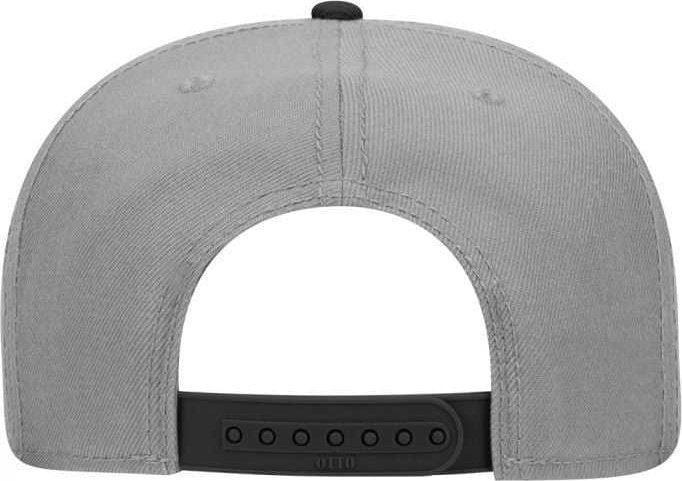 OTTO 125-978 Wool Blend Flat Visor Pro Style Snapback Cap - Black Gray Gray - HIT a Double - 1