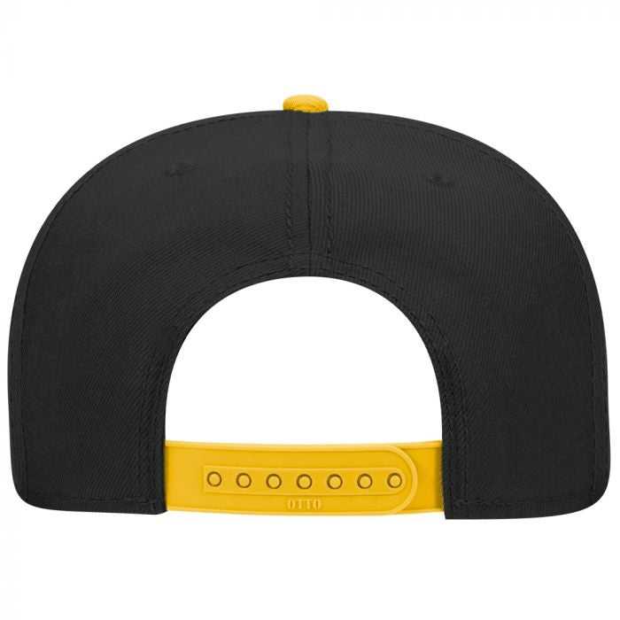 OTTO 125-978 Wool Blend Flat Visor Pro Style Snapback Cap - Gold Black Black - HIT a Double - 1