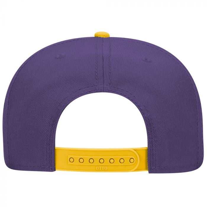 OTTO 125-978 Wool Blend Flat Visor Pro Style Snapback Cap - Gold Purple Purple - HIT a Double - 1