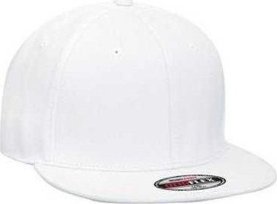 OTTO 13-1005 Stretchable Wool Blend Flat Visor Pro Style Cap - White - HIT a Double - 1