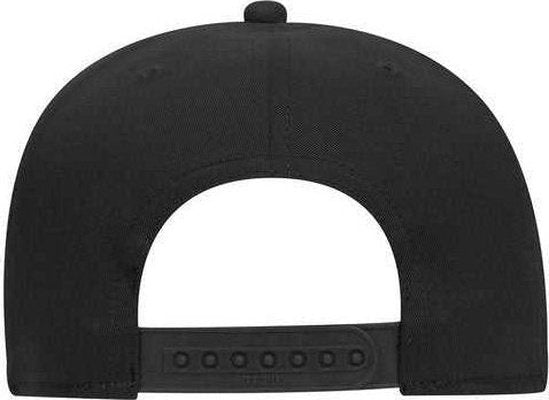 OTTO 148-1228 Ultra Fine Brushed Stretchable Superior Cotton Twill Square Flat Visor 6 Panel Pro Style Snapback Hat - Black - HIT a Double - 1