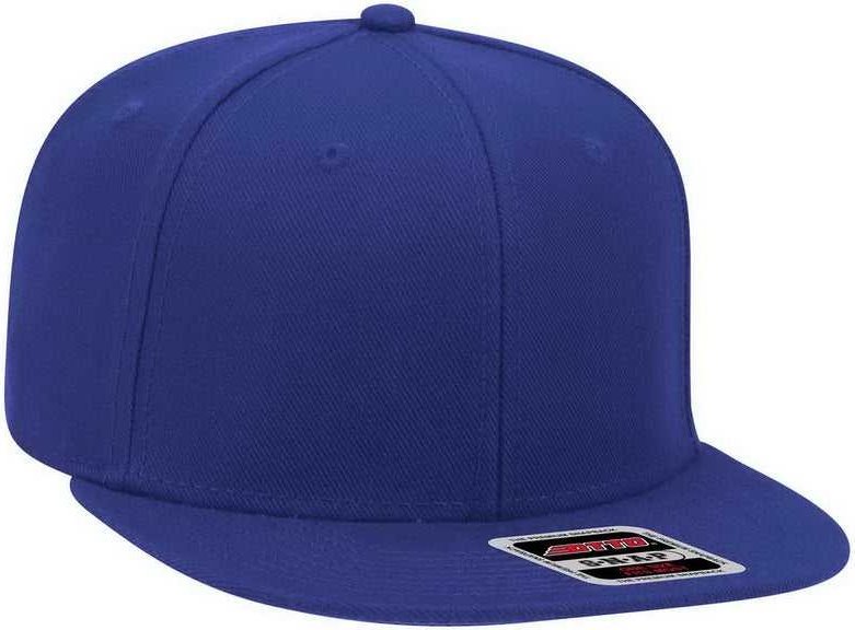 OTTO 148-1267 Snap 6 Panel Mid Profile Snapback Hat - Royal - HIT a Double - 1