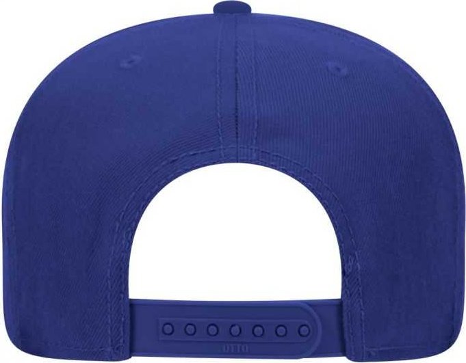 OTTO 148-1267 Snap 6 Panel Mid Profile Snapback Hat - Royal - HIT a Double - 1