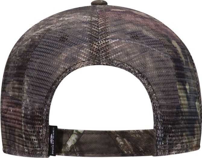 OTTO 171-1292 Mossy Oak Camouflage Superior Polyester Twill 6 Panel Low Profile Mesh Back Baseball Cap - Break Up Country - HIT a Double - 1