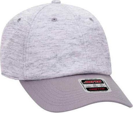 OTTO 18-1231 Otto Comfy Fit 6 Panel Low Profile Baseball Cap - Gray Heather Gray - HIT a Double - 1