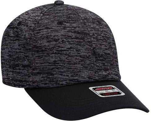 OTTO 18-1231 Otto Comfy Fit 6 Panel Low Profile Baseball Cap - Black Heather Black - HIT a Double - 1