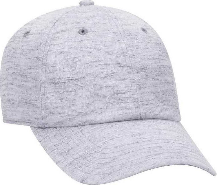OTTO 18-1231A 6 Panel Low Profile Baseball Cap - Heather Gray - HIT a Double - 1