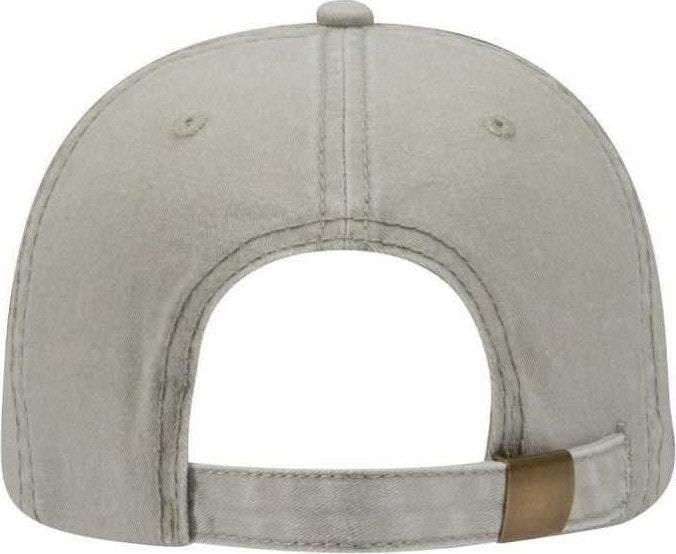 OTTO 18-202 Washed Pigment Dyed Cotton Twill Low Profile Pro Style Unstructured Soft Crown Cap - Stone Gray - HIT a Double - 1