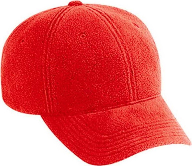 OTTO 18-429 6 Panel Low Profile Baseball Cap - Red - HIT a Double - 1