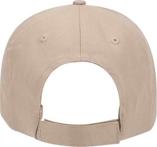 OTTO 18-553 Cotton Twill Low Profile Pro Style Cap with Adjustable Hook and Loop - Khaki - HIT a Double - 1