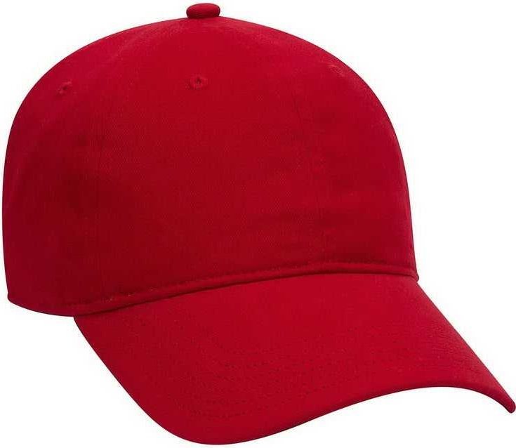 OTTO 18-686 6 Panel Low Profile Baseball Cap - Red - HIT a Double - 1