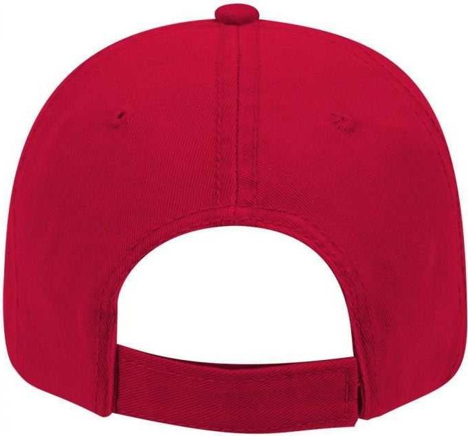 OTTO 18-692 Deluxe Garment Washed Cotton Twill Low Profile Pro Style Unstructured Soft Crown Cap - Red - HIT a Double - 1