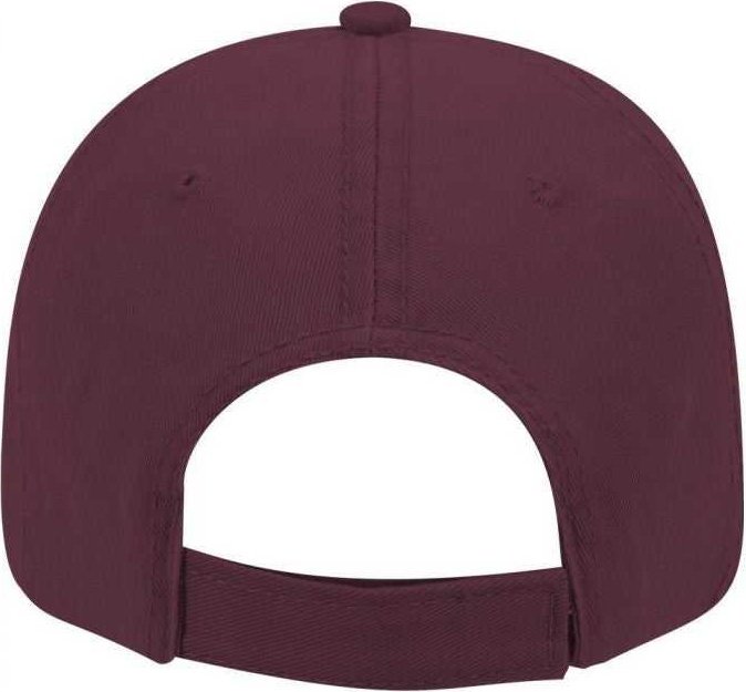 OTTO 18-692 Deluxe Garment Washed Cotton Twill Low Profile Pro Style Unstructured Soft Crown Cap - Maroon - HIT a Double - 1