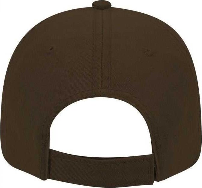 OTTO 18-692 Deluxe Garment Washed Cotton Twill Low Profile Pro Style Unstructured Soft Crown Cap - Dark Brown - HIT a Double - 1