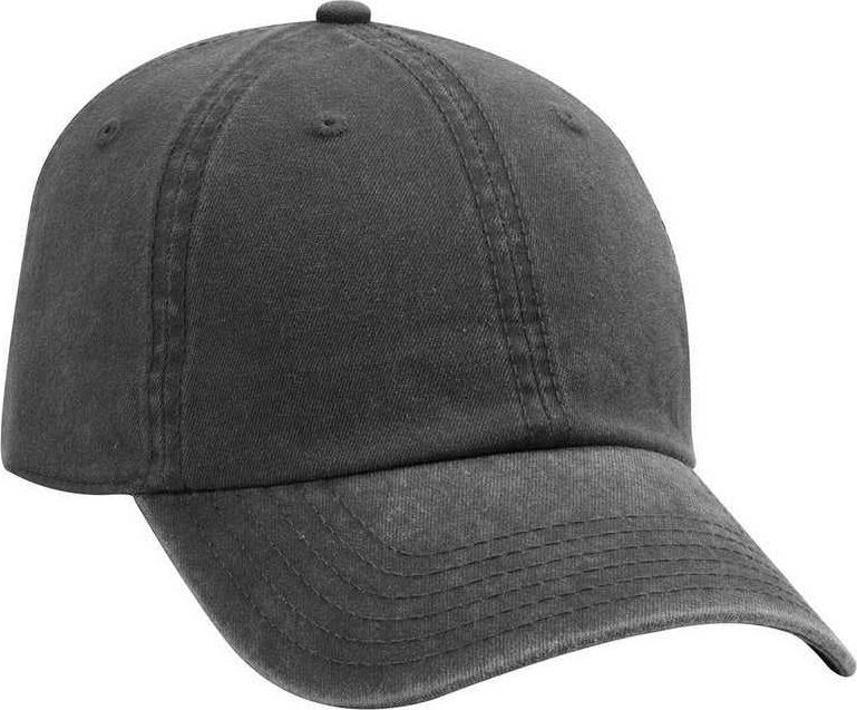 OTTO 18-711 Superior Washed Pigment Dyed Cotton Twill Low Profile Pro Style Cap - Charcoal Gray - HIT a Double - 1