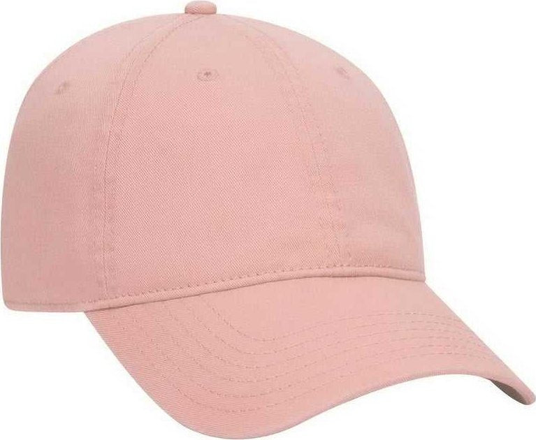 OTTO 18-772 Superior Garment Washed Cotton Twill Low Profile Pro Style Cap - Pink - HIT a Double - 1