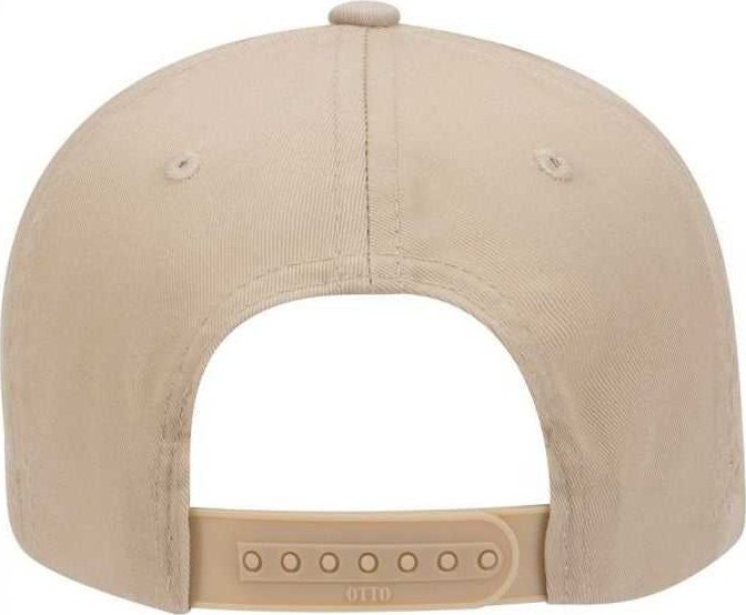 OTTO 19-061 Cotton Twill Low Profile Pro Style Cap with Fabric Adjustable Hook - Khaki - HIT a Double - 1
