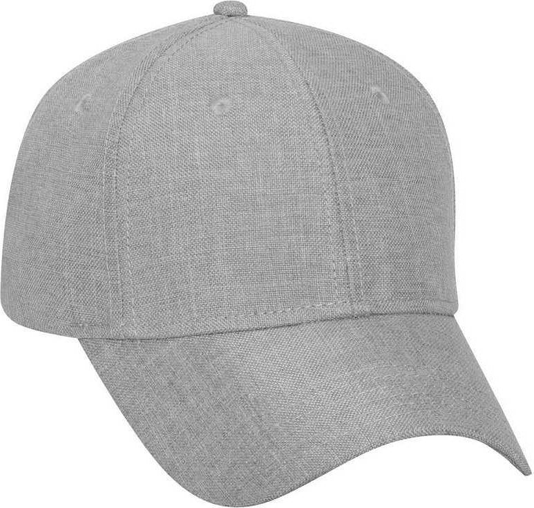 OTTO 19-1066 6 Panel Low Profile Baseball Cap - Heather Gray - HIT a Double - 1