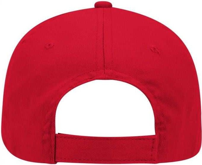 OTTO 19-1109 Brushed Promo Cotton Twill 6 Panel Low Profile Baseball Cap - Red - HIT a Double - 1