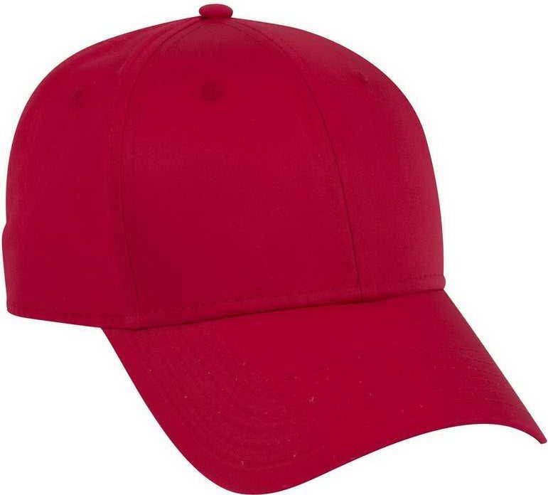 OTTO 19-1229 Superior Combed Cotton Twill 6 Panel Low Profile Baseball Cap - Red - HIT a Double - 1