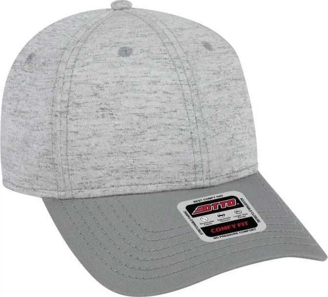 OTTO 19-1232 Otto Comfy Fit 6 Panel Low Profile Baseball Cap - Gray Heather Gray - HIT a Double - 1