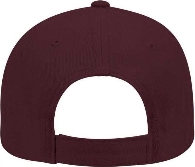 OTTO 19-251 Brushed Bull Denim Seamed Front Panel Low Profile Pro Style Cap - Maroon - HIT a Double - 1