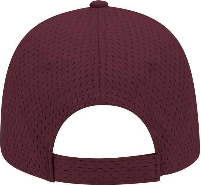 OTTO 19-366 Polyester Pro Mesh Gray Undervisor Low Profile Pro Style Structured Firm Front Panel Cap - Maroon - HIT a Double - 1