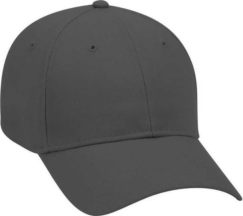 OTTO 19-503 Brushed Cotton Twill Low Profile Pro Style Cap with Full Buckram - Charcoal Gray - HIT a Double - 1