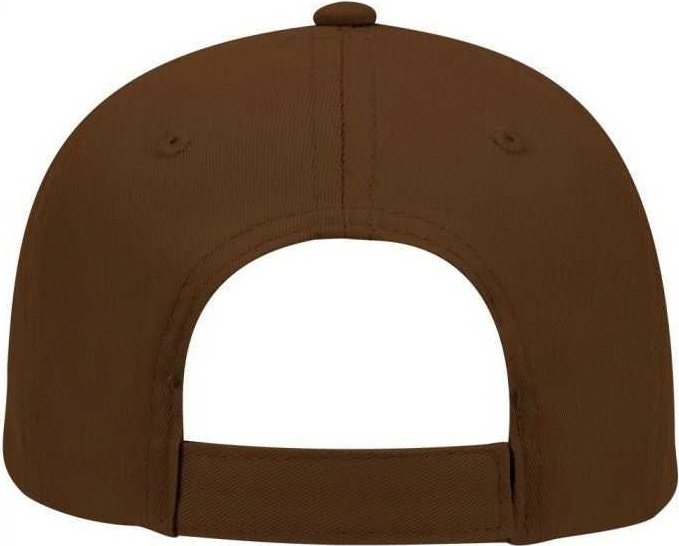OTTO 19-536 Cotton Twill Low Profile Pro Style Cap with 6 Embroidered Eyelets - Brown - HIT a Double - 1