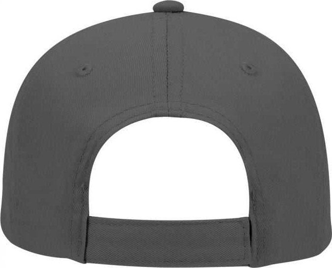 OTTO 19-536 Cotton Twill Low Profile Pro Style Cap with 6 Embroidered Eyelets - Charcoal Gray - HIT a Double - 1