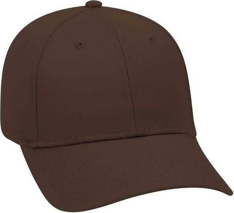 OTTO 19-536 Cotton Twill Low Profile Pro Style Cap with 6 Embroidered Eyelets - Dark Brown - HIT a Double - 1