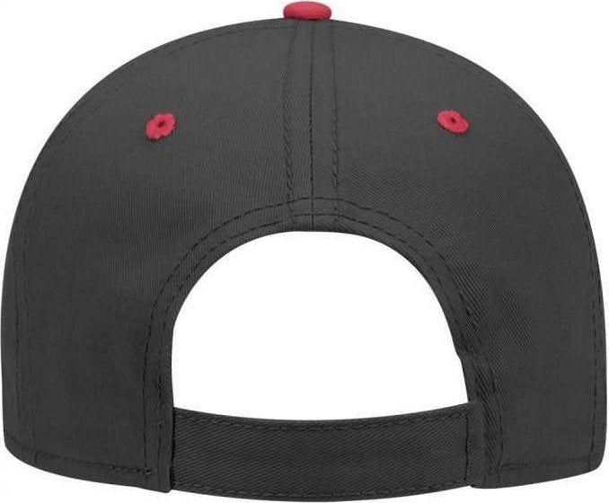 OTTO 19-768 Superior Cotton Twill Low Profile Pro Style Cap - Red Black Black - HIT a Double - 1