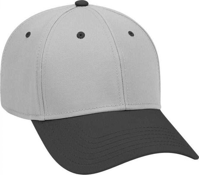 OTTO 19-768 Superior Cotton Twill Low Profile Pro Style Cap - Black Gray Gray - HIT a Double - 1