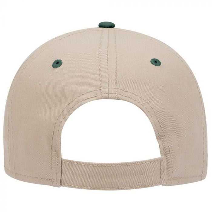 OTTO 19-768 Superior Cotton Twill Low Profile Pro Style Cap - Dark Green Khaki Khaki - HIT a Double - 1