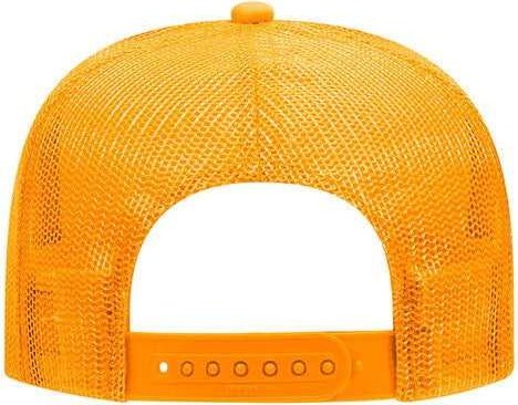 OTTO 32-467 Polyester Foam Front 5 Panel Pro Style Mesh Back Cap - Gold - HIT a Double - 1