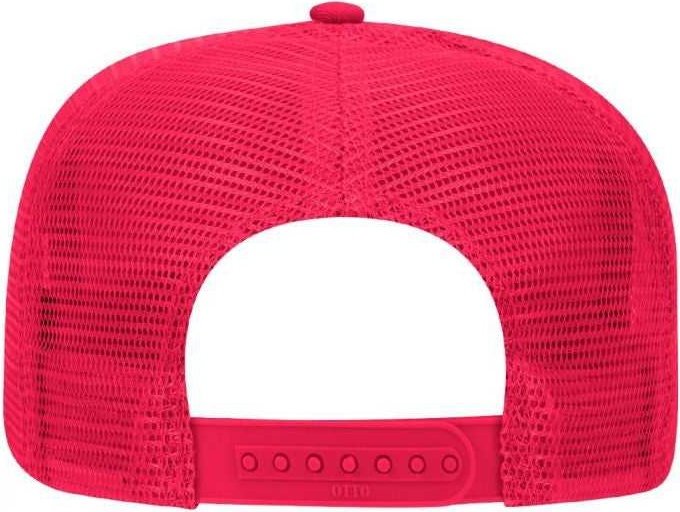 OTTO 39-071 Cotton Twill High Crown Golf Style Mesh Back Structured Firm Front Panel Cap - Red - HIT a Double - 1