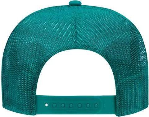 OTTO 39-165 Polyester Foam Front High Crown Golf Style Mesh Back Cap with Fabric Adjustable Hook - Jade - HIT a Double - 1