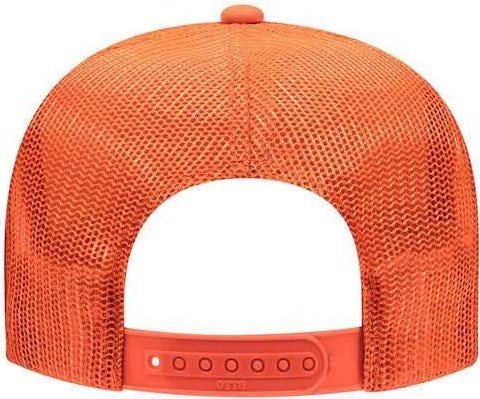 OTTO 39-165 Polyester Foam Front High Crown Golf Style Mesh Back Cap with Fabric Adjustable Hook - Orange - HIT a Double - 1