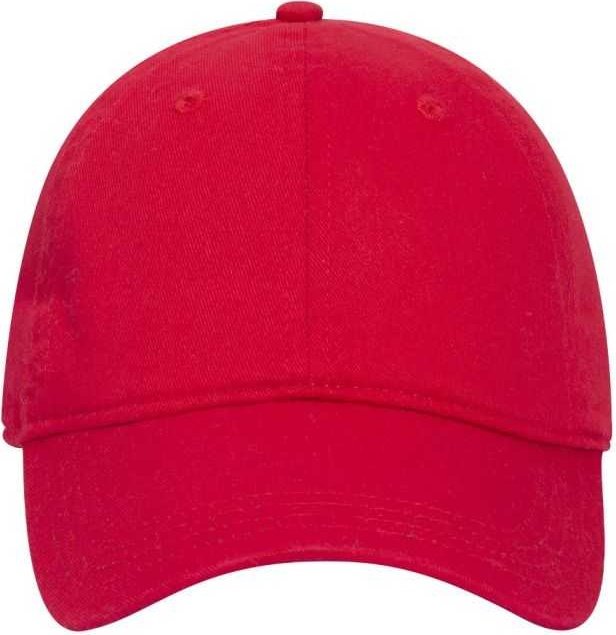 OTTO 64-1290 Youth 6 Panel Low Profile Dad Hat - Red - HIT a Double - 1