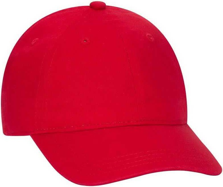OTTO 64-1290 Youth 6 Panel Low Profile Dad Hat - Red - HIT a Double - 1