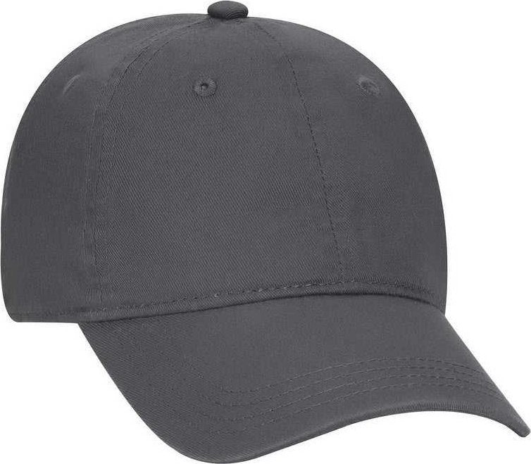 OTTO 64-1290 Youth 6 Panel Low Profile Dad Hat - Charcoal Gray - HIT a Double - 1
