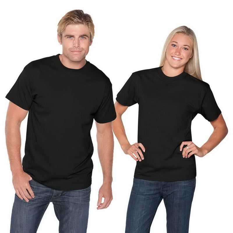 OTTO 651-201 Unisex 6.1 oz. Heavyweight Jersey Knit T-Shirts - Black - HIT a Double - 1