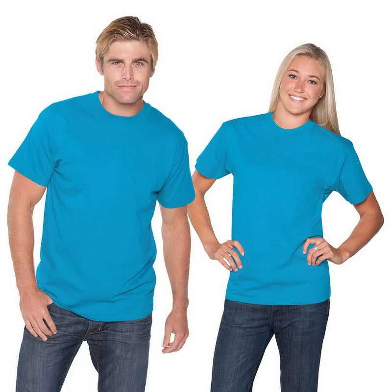 OTTO 651-201 Unisex 6.1 oz. Heavyweight Jersey Knit T-Shirts - Calif. Blue - HIT a Double - 1
