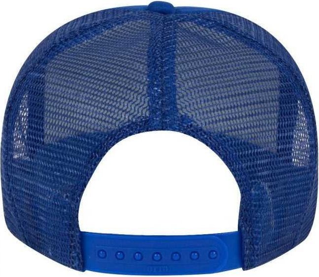 OTTO 68-216 Youth Polyester Foam High Crown Golf Style Mesh Back Cap with Plastic Adjustable Snap - Royal - HIT a Double - 2