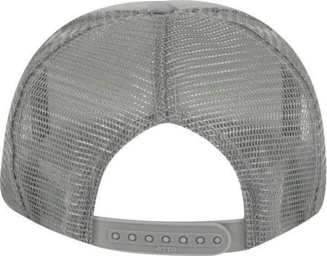 OTTO 68-216 Youth Polyester Foam High Crown Golf Style Mesh Back Cap with Plastic Adjustable Snap - Gray - HIT a Double - 1