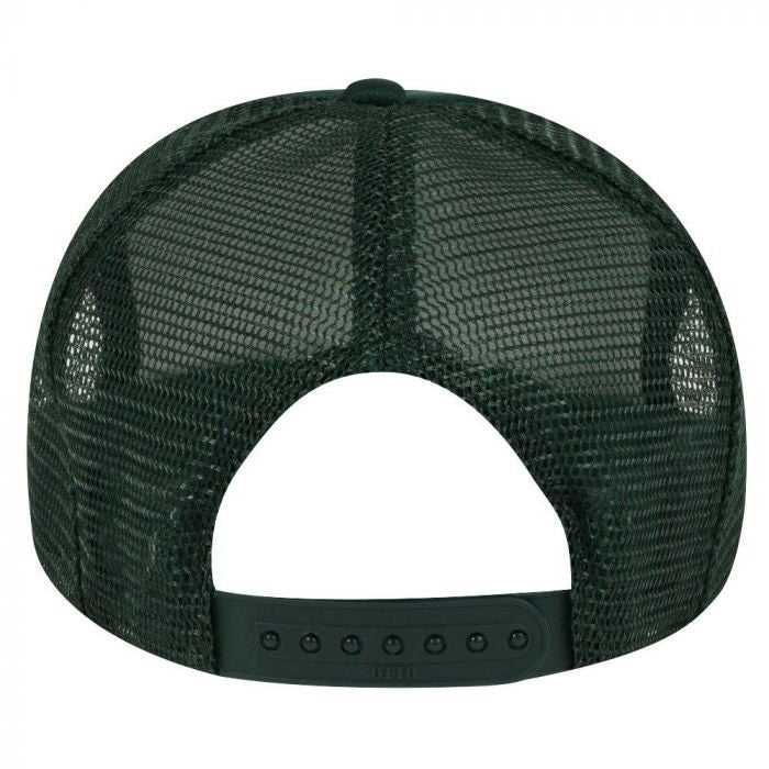 OTTO 68-216 Youth Polyester Foam High Crown Golf Style Mesh Back Cap with Plastic Adjustable Snap - Dark Green - HIT a Double - 1
