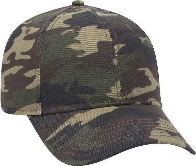 OTTO 78-1246 6 Panel Low Profile Syle Camouflage Cotton Twill Cap - Camo 8 - HIT a Double - 1